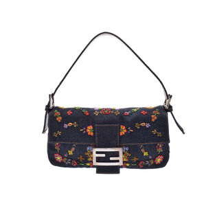 Fendi Mamma Bucket blue denim beads